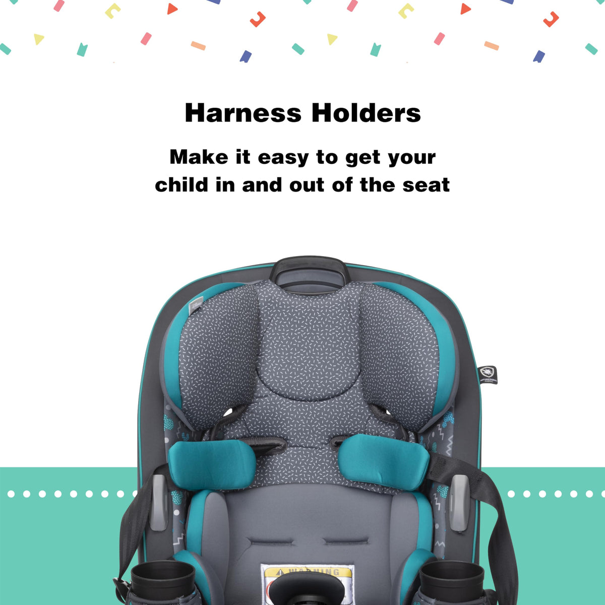 Convertible Car Seat, Rear Facing 5-40 pounds, Forward Facing 30-65 pounds, Booster 40-100 lbs N55077