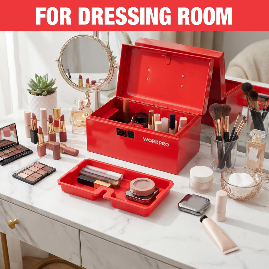 10.8" Mini Metal Tool Box with Removable Tray R75866