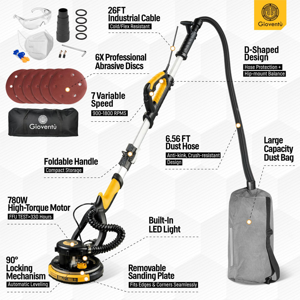 Electric Drywall Sander with Vacuum K35679