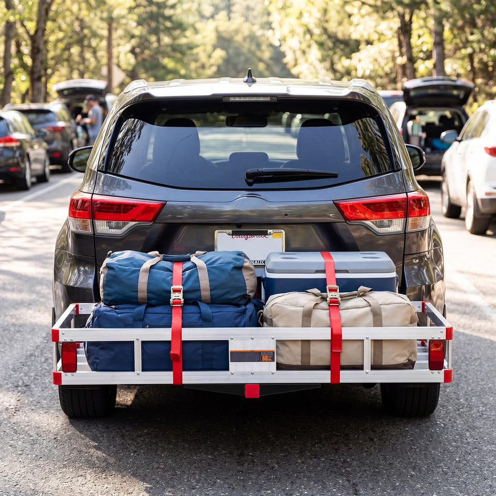 Aluminum Hitch Mount Cargo Carrier with 500LBS Capacity Z168005