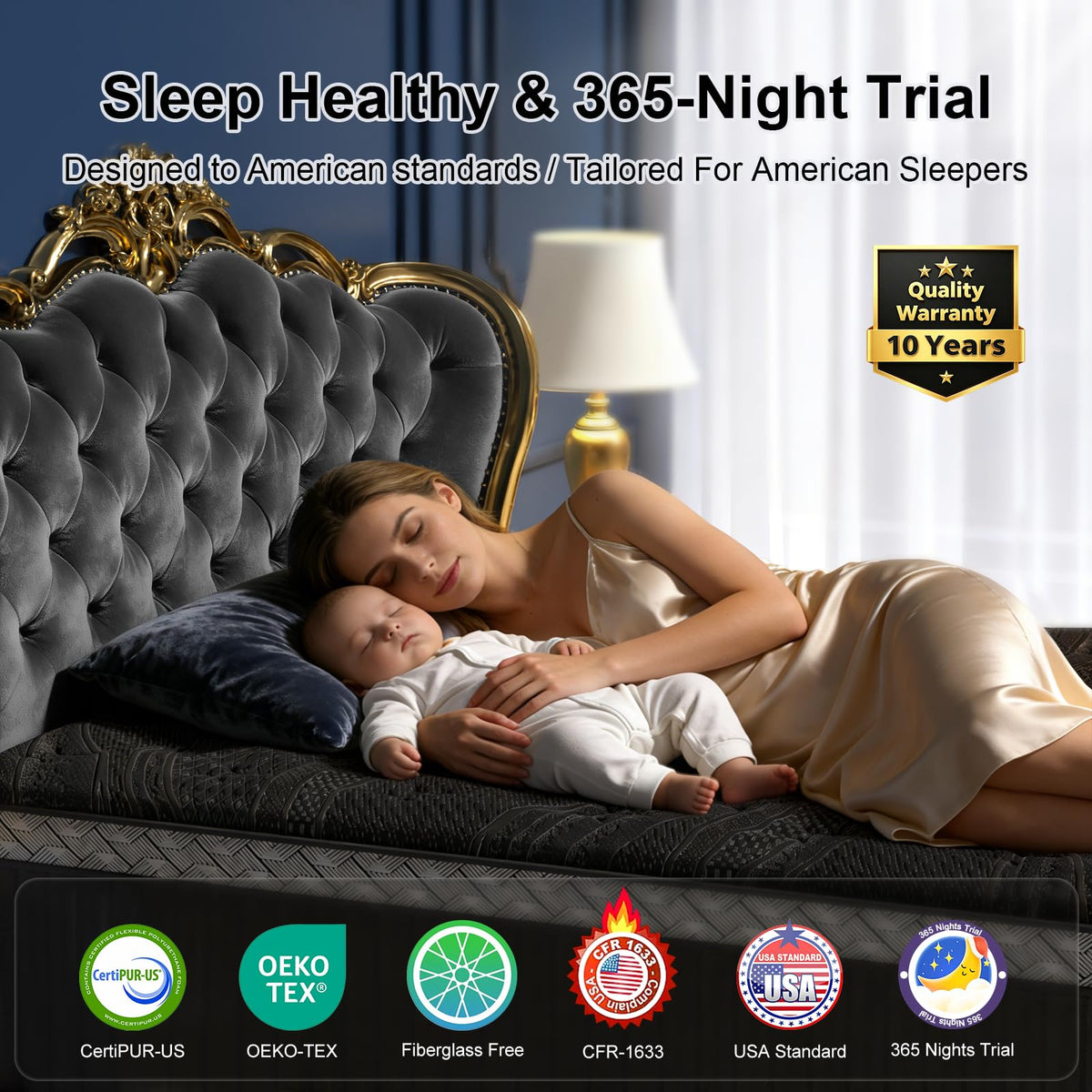 16 Inch Queen Size Hybrid Mattress in a Box L31681
