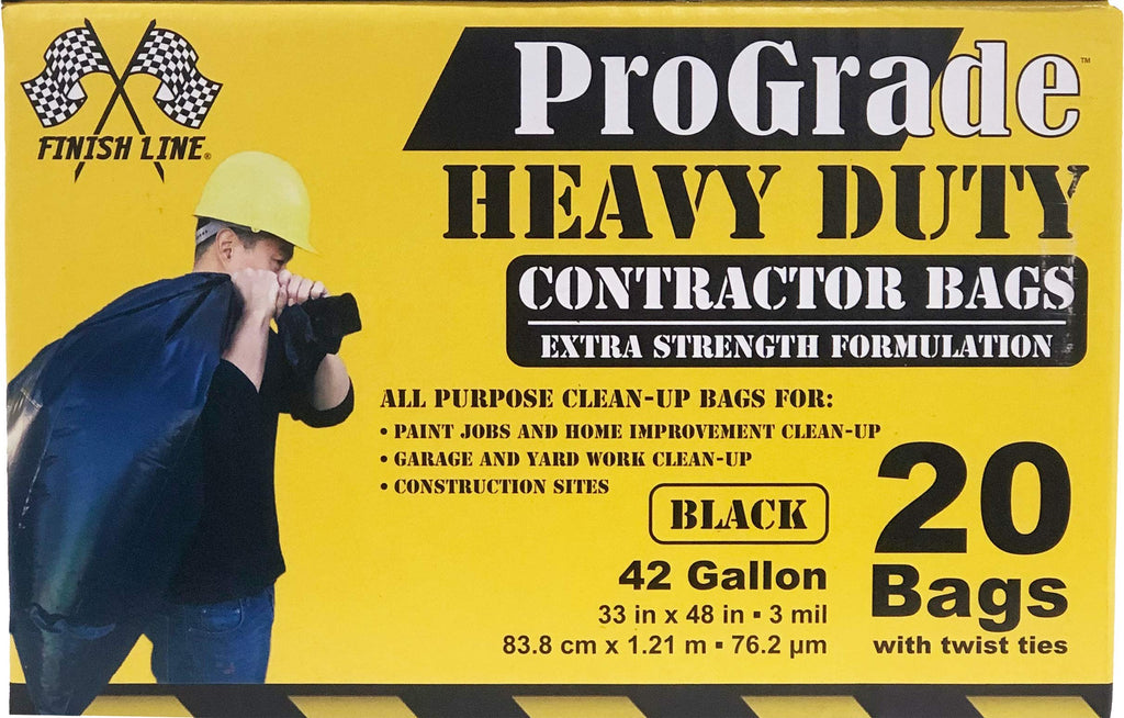 42 Gallon Black Heavy Duty Contractor Trash Bags T889022