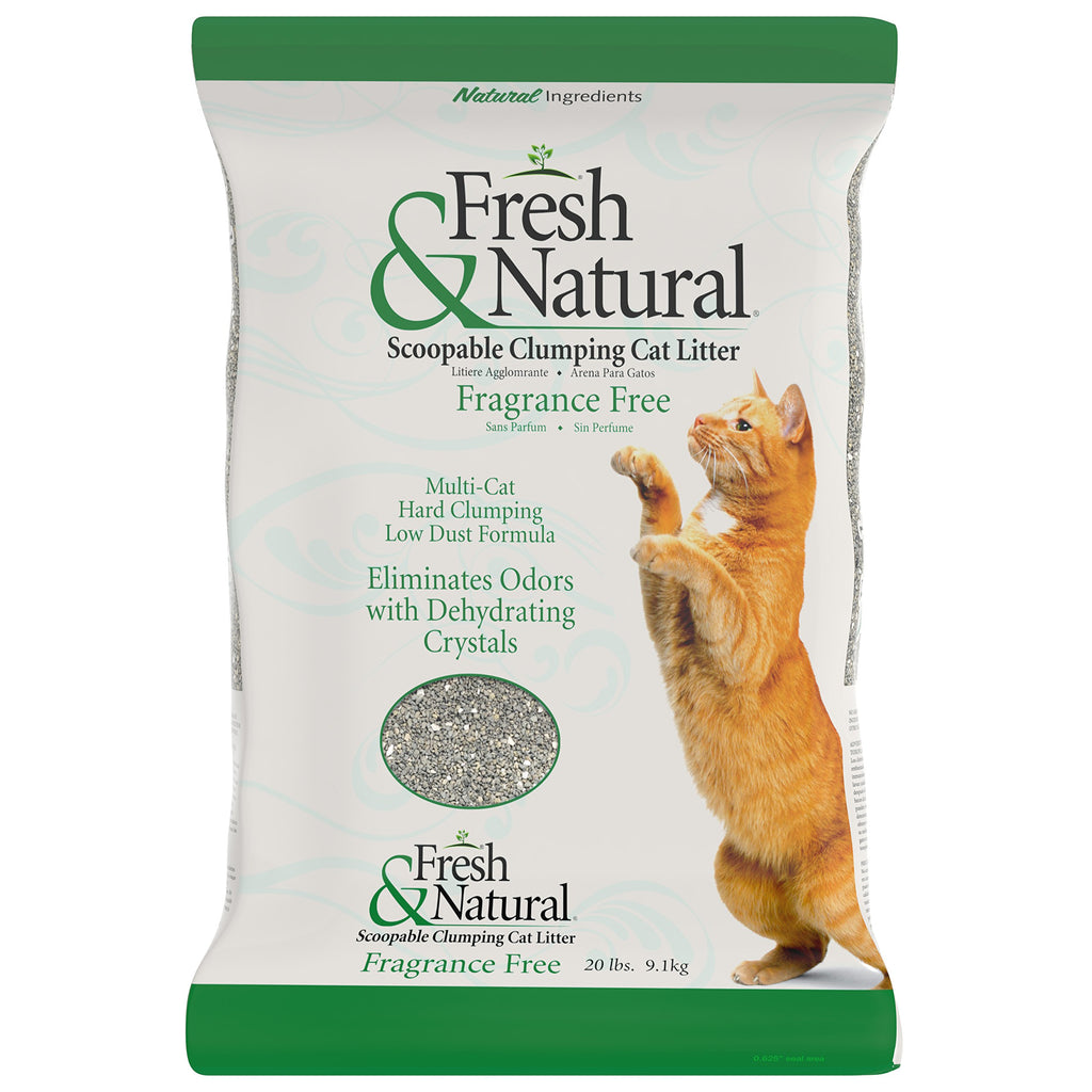 Scoopable Clay Cat Litter, 20-Pound, Fragrance Free D2766