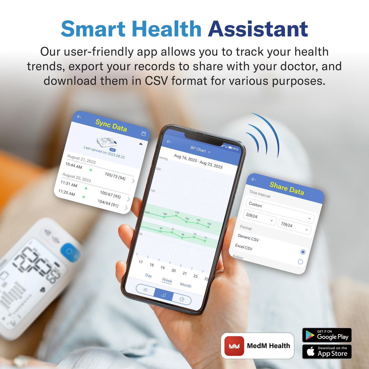 Bluetooth Blood Pressure Monitor N444