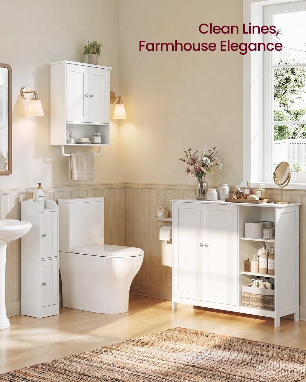 Wall Mounted Cabinet with 2 Doors and Adjustable Shelves L26515