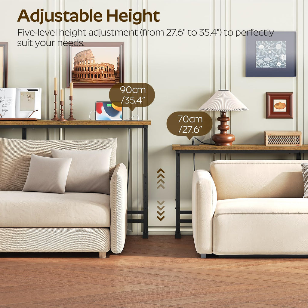 70.9" Console Table with Adjustable Height and Power Outlet L1583