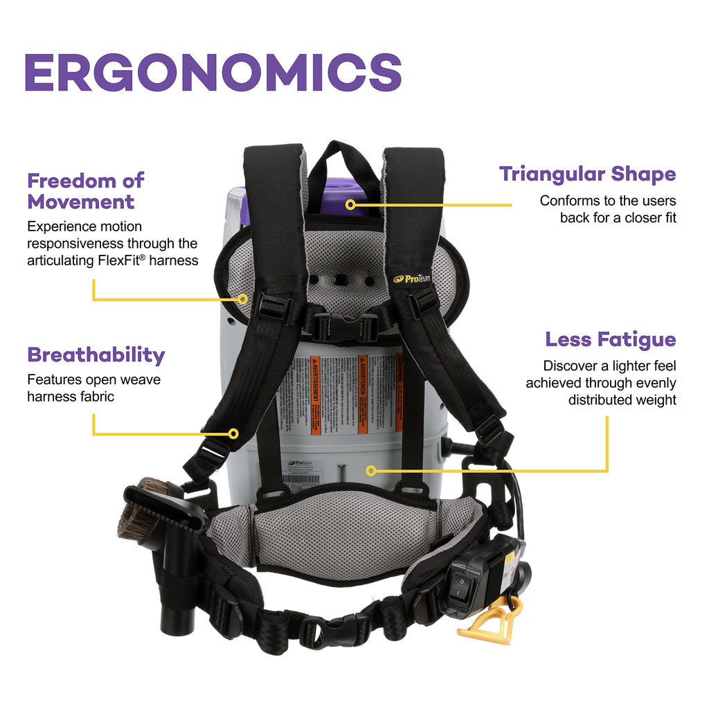 6 Quart Corded Backpack Vacuum with Telescoping Wand Tool Kit A299839