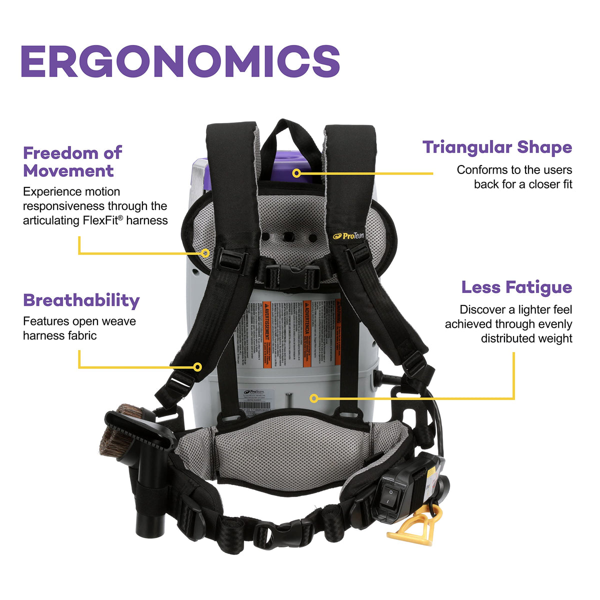 6 Quart Corded Backpack Vacuum with Telescoping Wand Tool Kit A299839