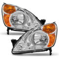 2002-2004 Honda Crv Chrome Headlights Assembly Pair F208