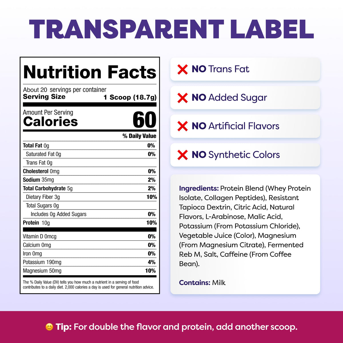 Clear Whey Protein Powder Strawberry Berry Acai R619