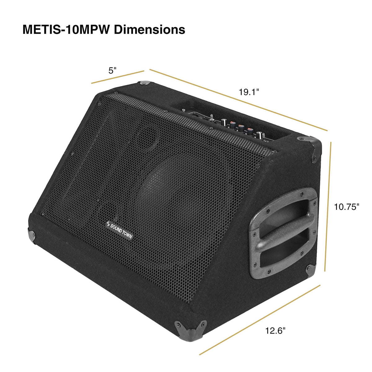2-Pack Powered PA Speakers 10” 300W W90752