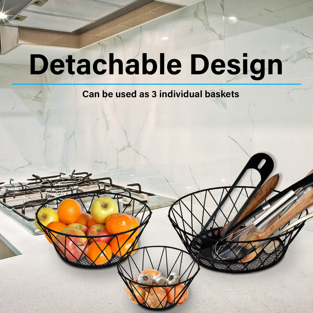 3 Tier Hanging Kitchen Fruit Basket A649375