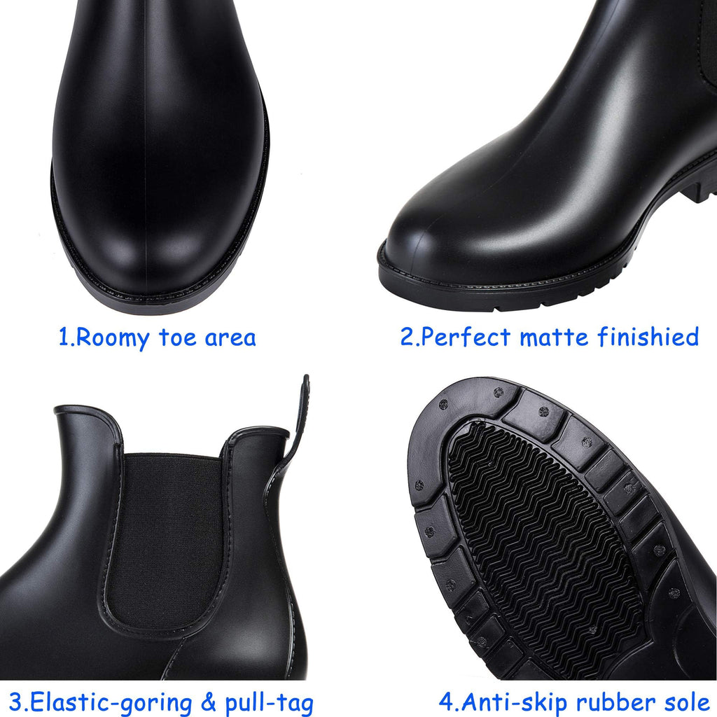 Ankle Rain Boots Waterproof Chelsea Boots O2701