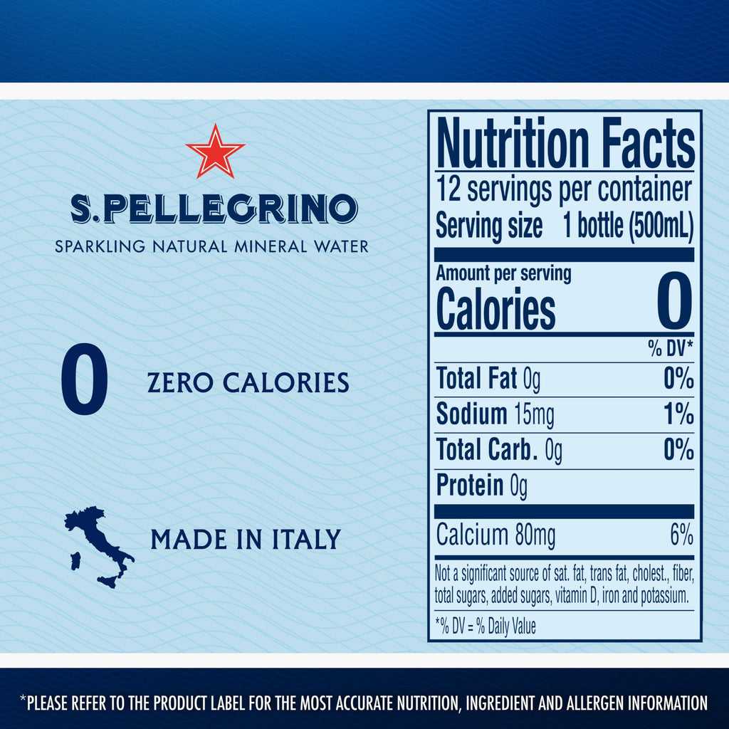 Sparkling Natural Mineral Water 16.9 Fl Oz Pack of 12 U64478