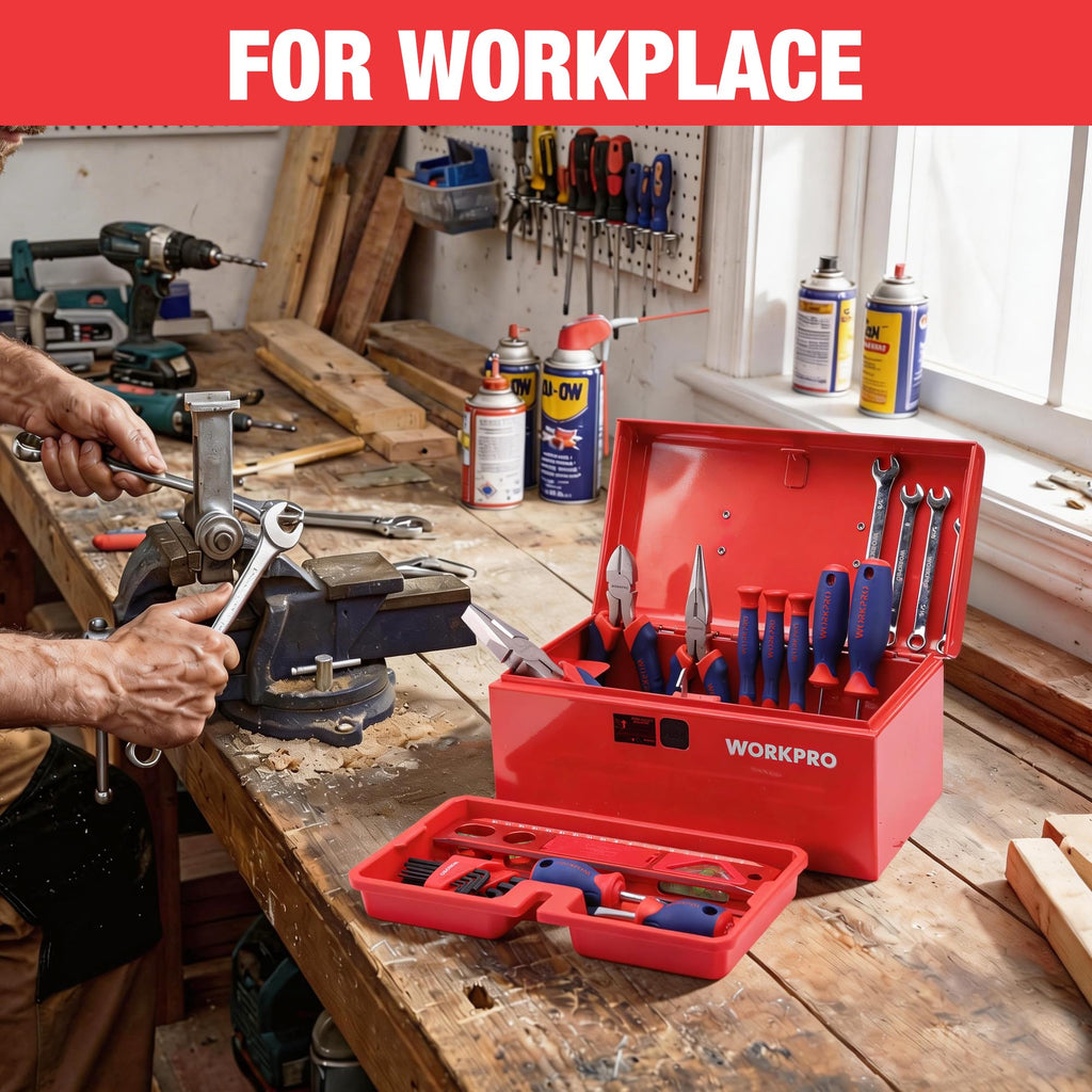 10.8" Mini Metal Tool Box with Removable Tray R75866