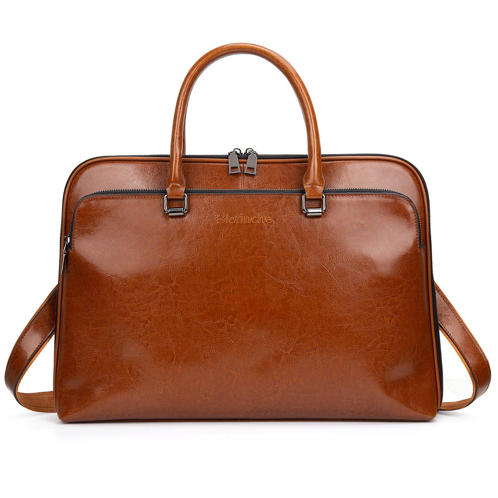 Genuine Leather Laptop Messenger Bag 13.3 15.6 inch V9439