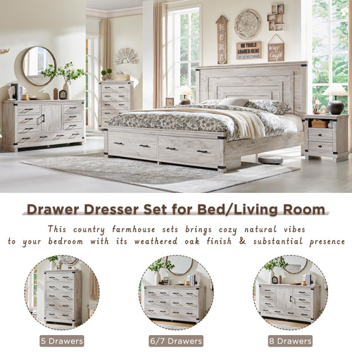 18" Farmhouse Nightstand with Charging Station H693