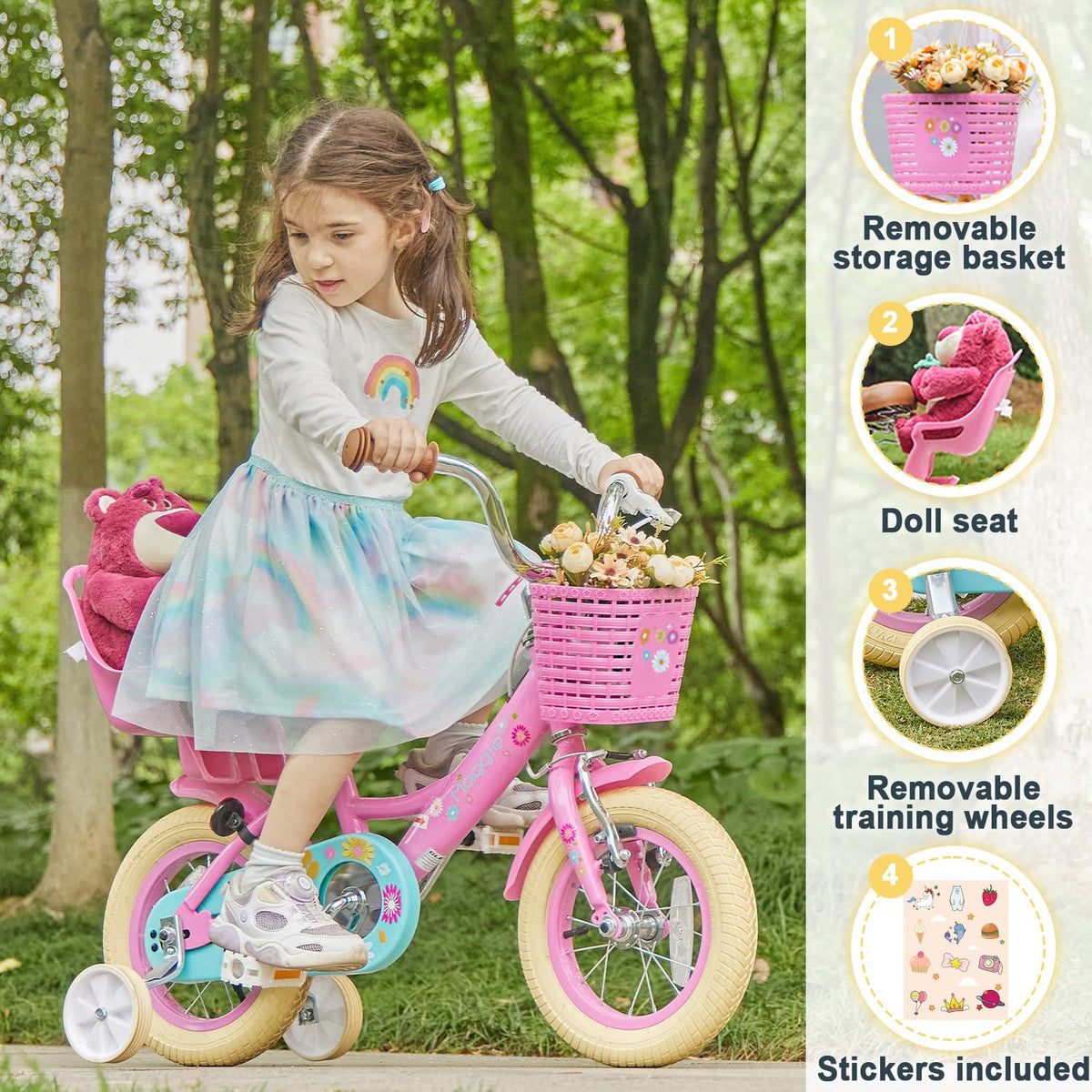 12-20 Inch Kids Bike with Training Wheels T4102