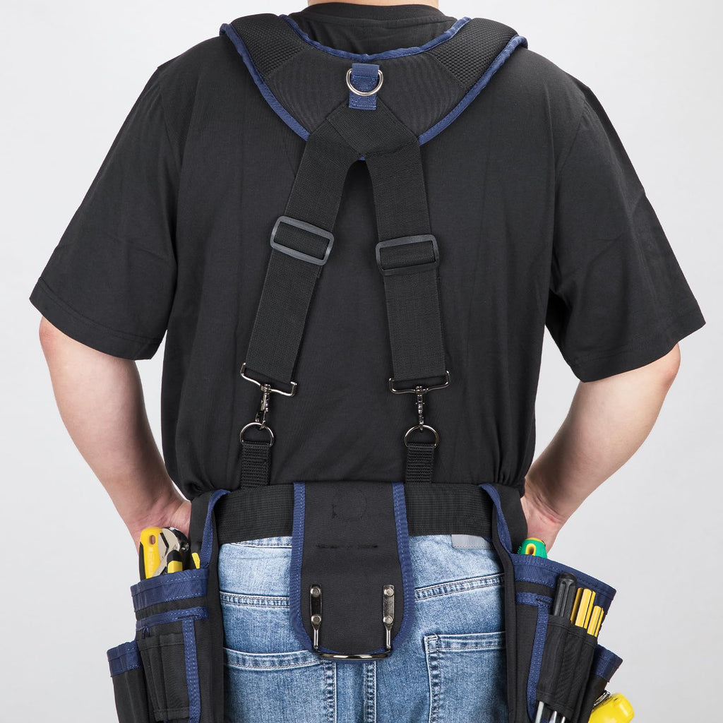 Adjustable Tool Belt with Magnetic Wristband and Pouch Pocket S6743
