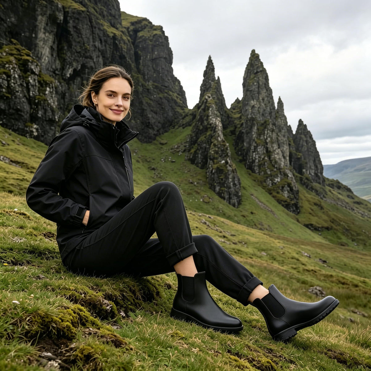 Ankle Rain Boots Waterproof Chelsea Boots O2701