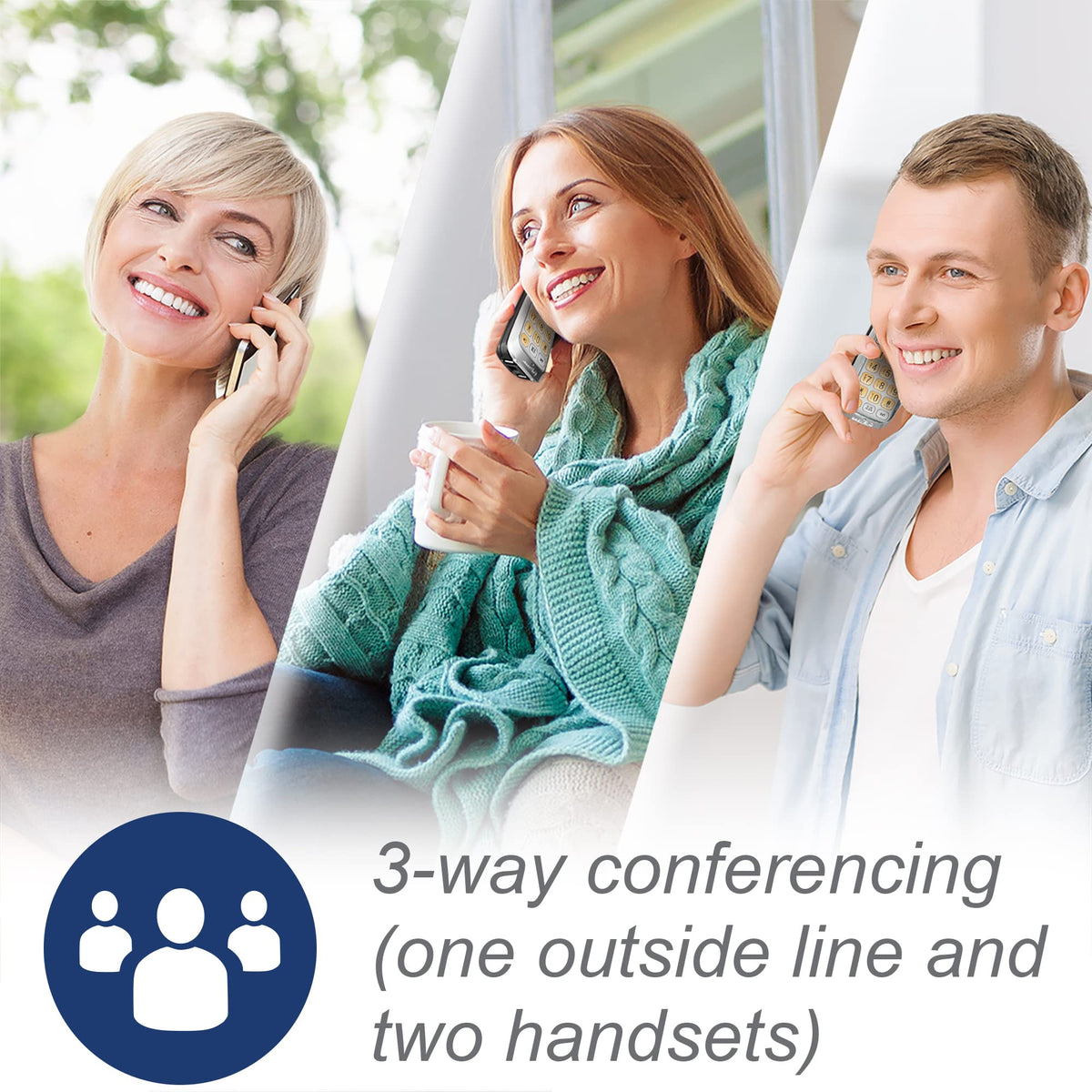 Corded/Cordless Phone System with 2 Handsets K997895