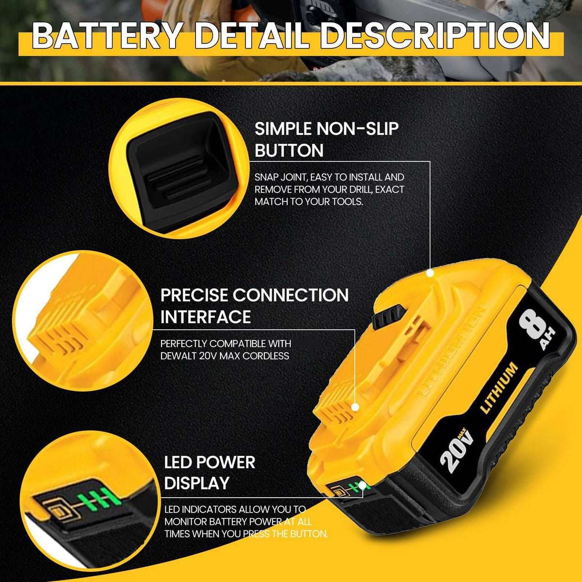 8000mAh Battery Replacement F9975
