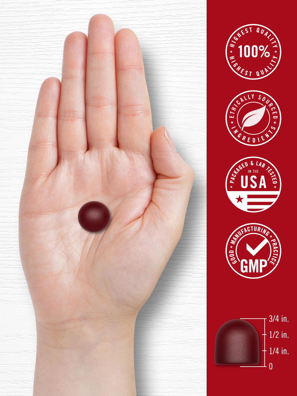 Beet Root Gummies 60 Count Strawberry Flavor O857