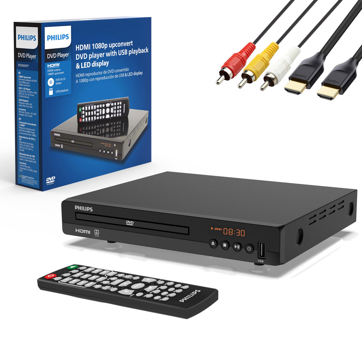 DVD Player with HDMI Port 1080P All Region USB Input Remote Control C478