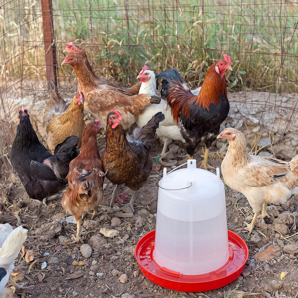 2 Pcs 2 Gallon Plastic Chicken Waterer F725