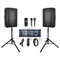 2400W Bluetooth PA Speaker System with Powered Mixer and Passive Speakers J8613