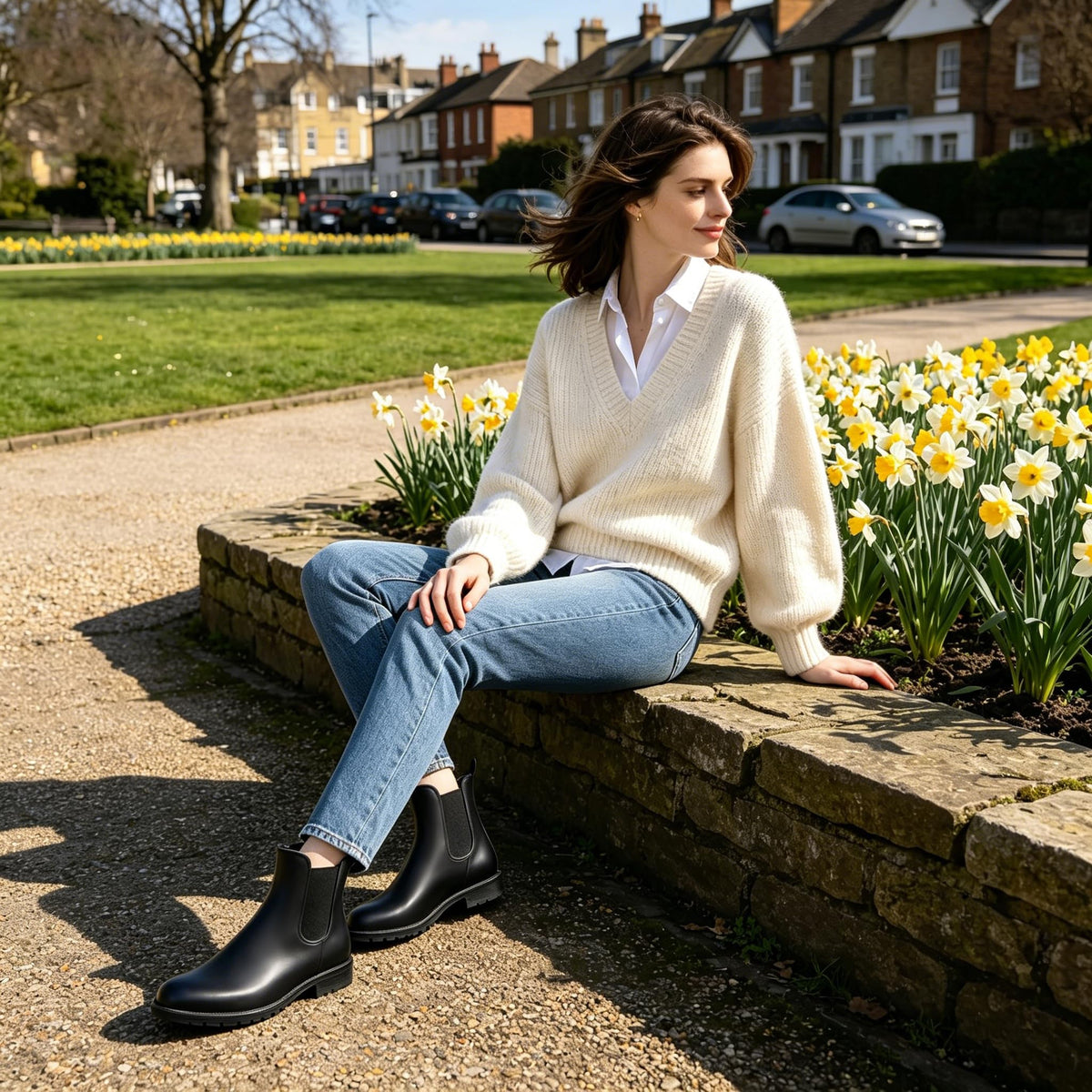 Ankle Rain Boots Waterproof Chelsea Boots O2701