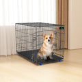 36” Large Heavy-Duty Foldable Dog Crate with Divider Panel B11163