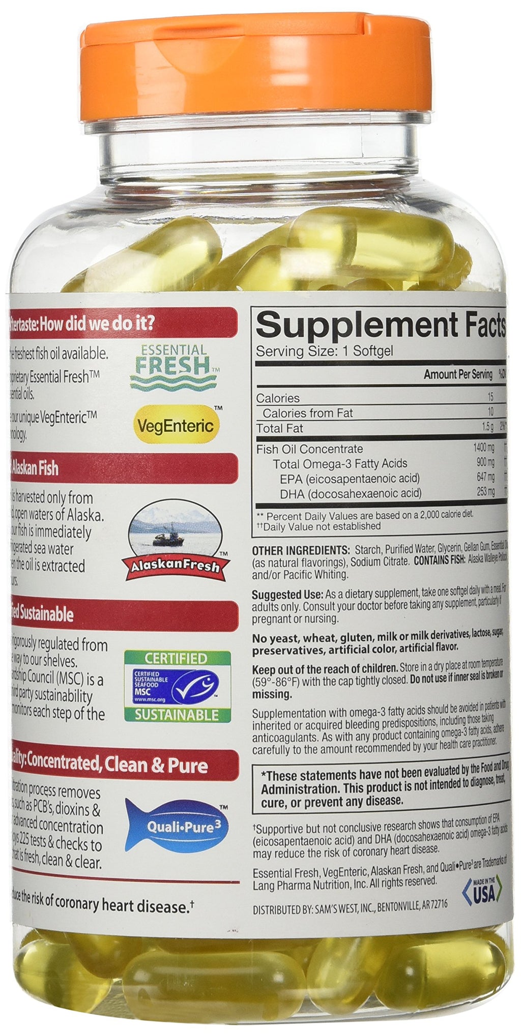 Triple Strength Fish Oil 1400mg 150 Ct F541502