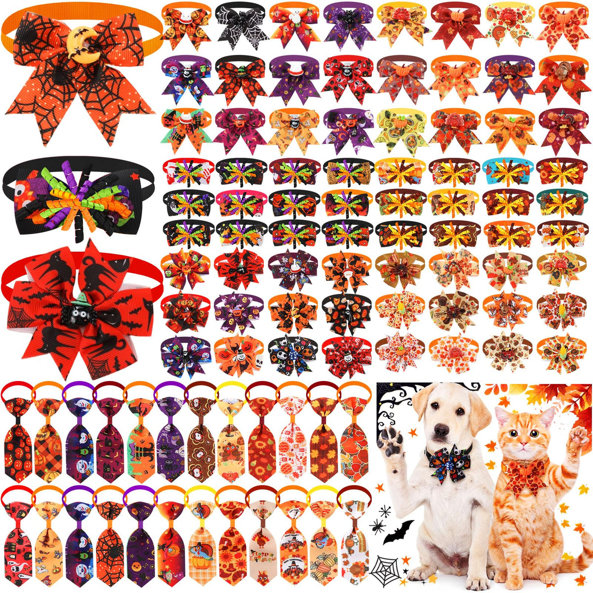 100 Pcs Dog Bow Tie W73534
