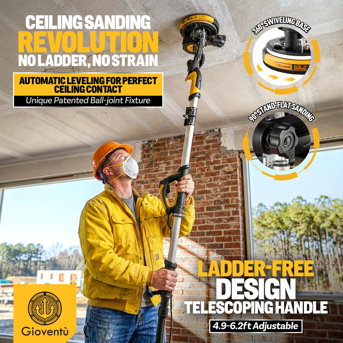 Electric Drywall Sander with Vacuum K35679