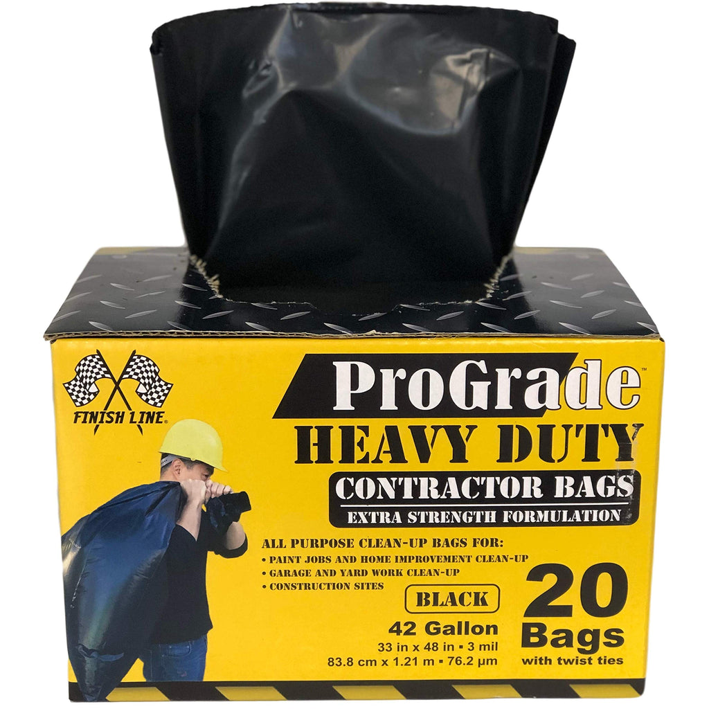 42 Gallon Black Heavy Duty Contractor Trash Bags T889022